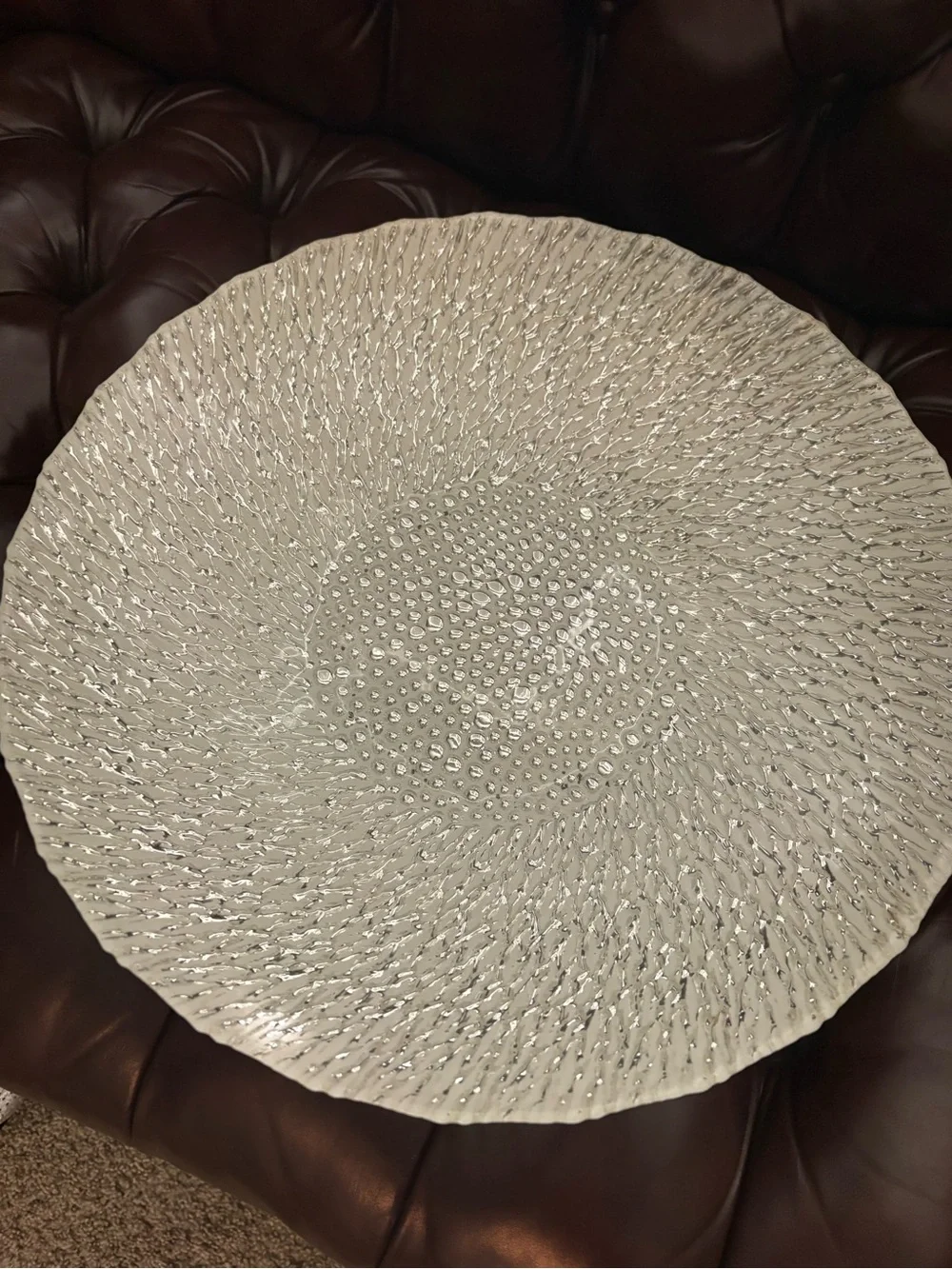 IKEA Stockholm Bowl Textured Metallic Silver